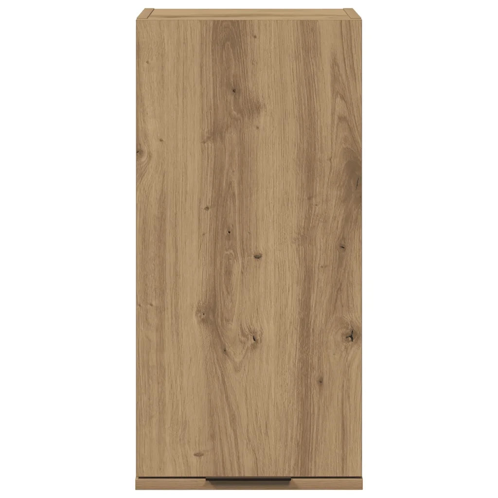 Mobile da Bagno a Parete Rovere Artigianale 32x20x67 cm 856938