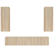 Set di Mobili Porta TV 4 pz | Armadietto TV | Mobile Porta TV Rovere Sonoma in Legno Multistrato