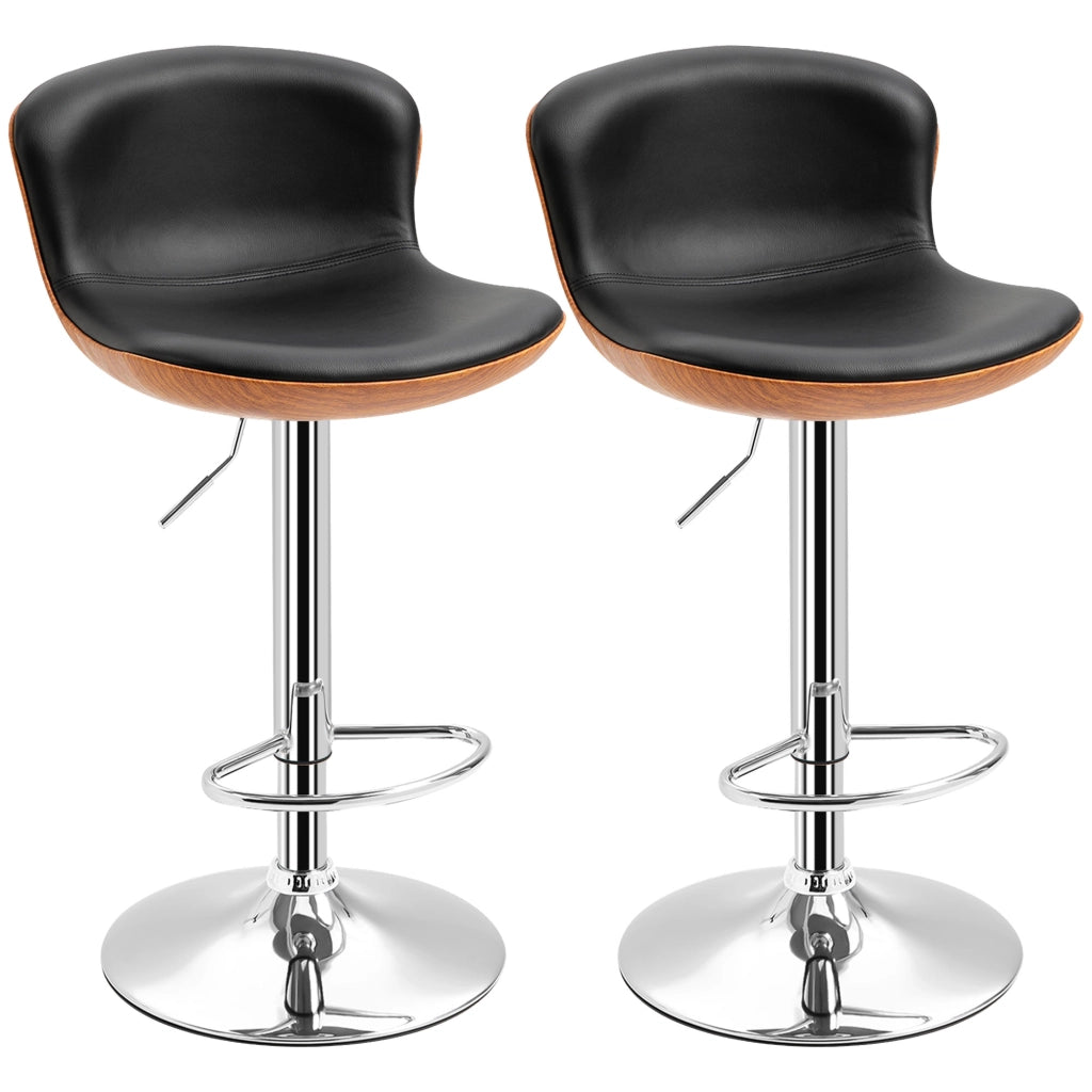 Sgabelli da Bar Set 2 Pezzi ¨C Xylo ¨C Altezza Regolabile Metallo Girevole Nero