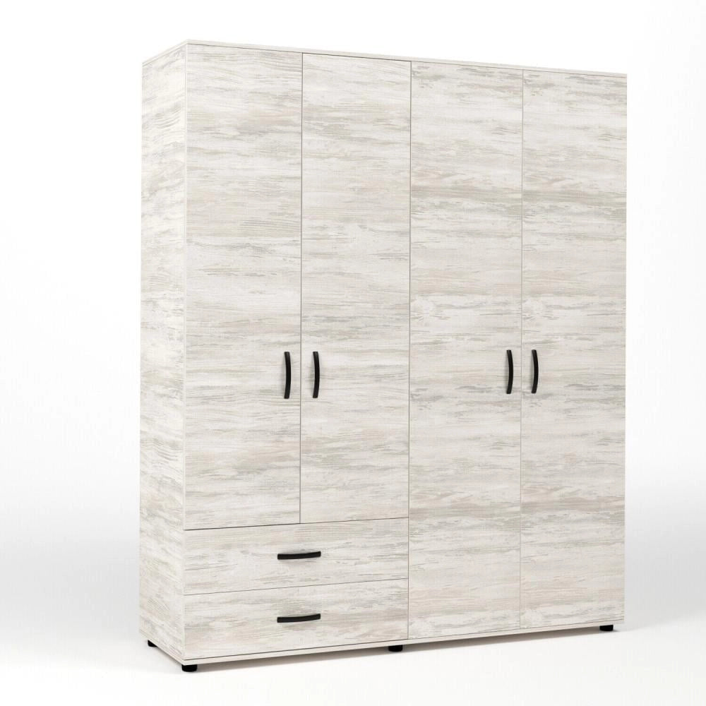 Kit Armadio 4 Ante con 2 Cassetti 160x52x205 cm