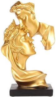 Immagine d'Amore Moderna Romantica Coppia - Scultura in Resina - Figura Umana Astratta - Decorazione per Salotto/Camera da Letto - 25,5 x 14,7 cm - Opera d'Arte in Resina