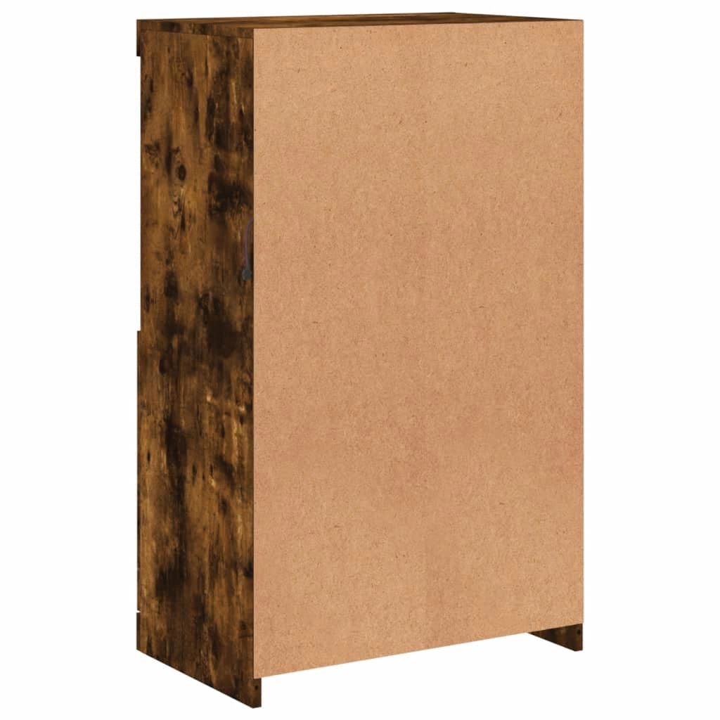Credenza cassettiera armadio mobile contenitore organizer per cucina soggiorno salotto con luci LED 60,5 x 37 x 100 cm marrone 02_0029888