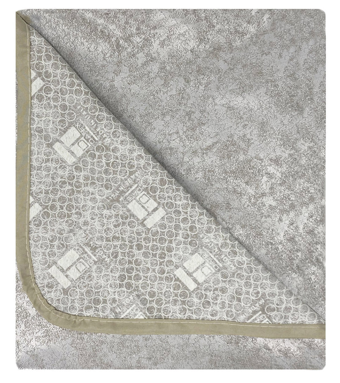 Copridivano con Penisola Sinistra Seduta 290 cm in Poliestere e Cotone Beige