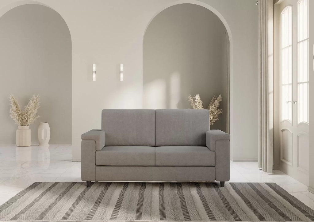 Divano marrak 2 posti medio (due sedute da 70cm) misure esterne l.168cm | grigio - Mobili 2G
