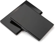 Portafoglio schokbestendig - 2 pezzi - In acciaio inossidabile - Leggero - Nero - Dimensioni compatte 92 x 58 mm - Portafoglio per carte di credito