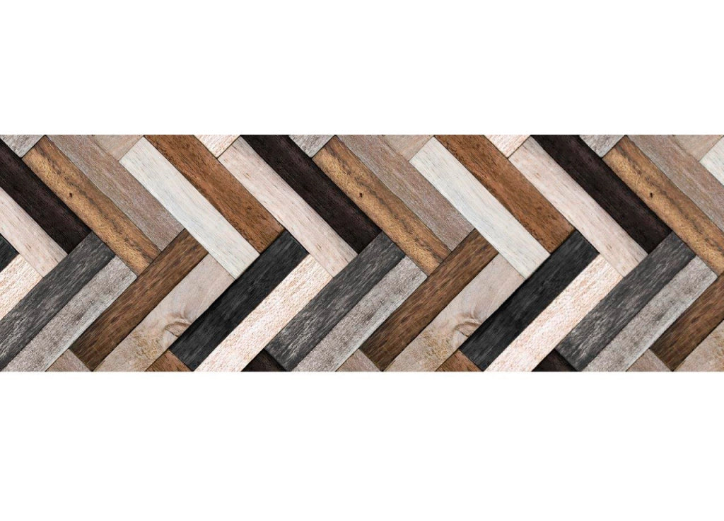 Tappeto Passatoia Cucina Antiscivolo Stampa Digitale Dis. Listelli Legno - 50x600 - Legno