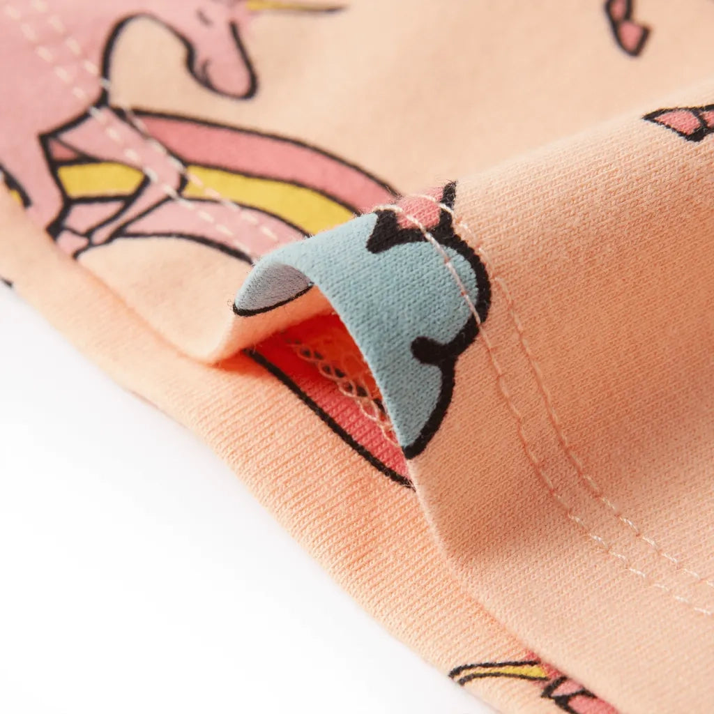 Pigiama da Bambina a Maniche Corte Arancione Chiaro 128 CFW2831453
