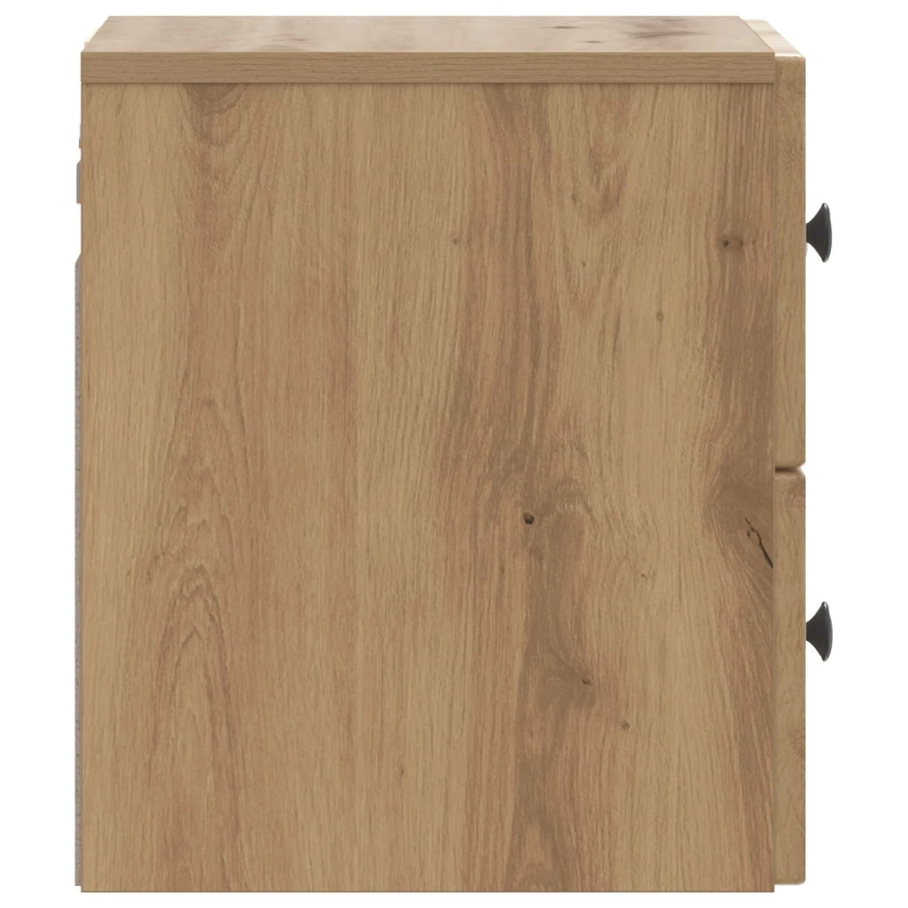 Mobiletto da notte a muro Rovere Artigianale 33 x 34,5 x 40 cm