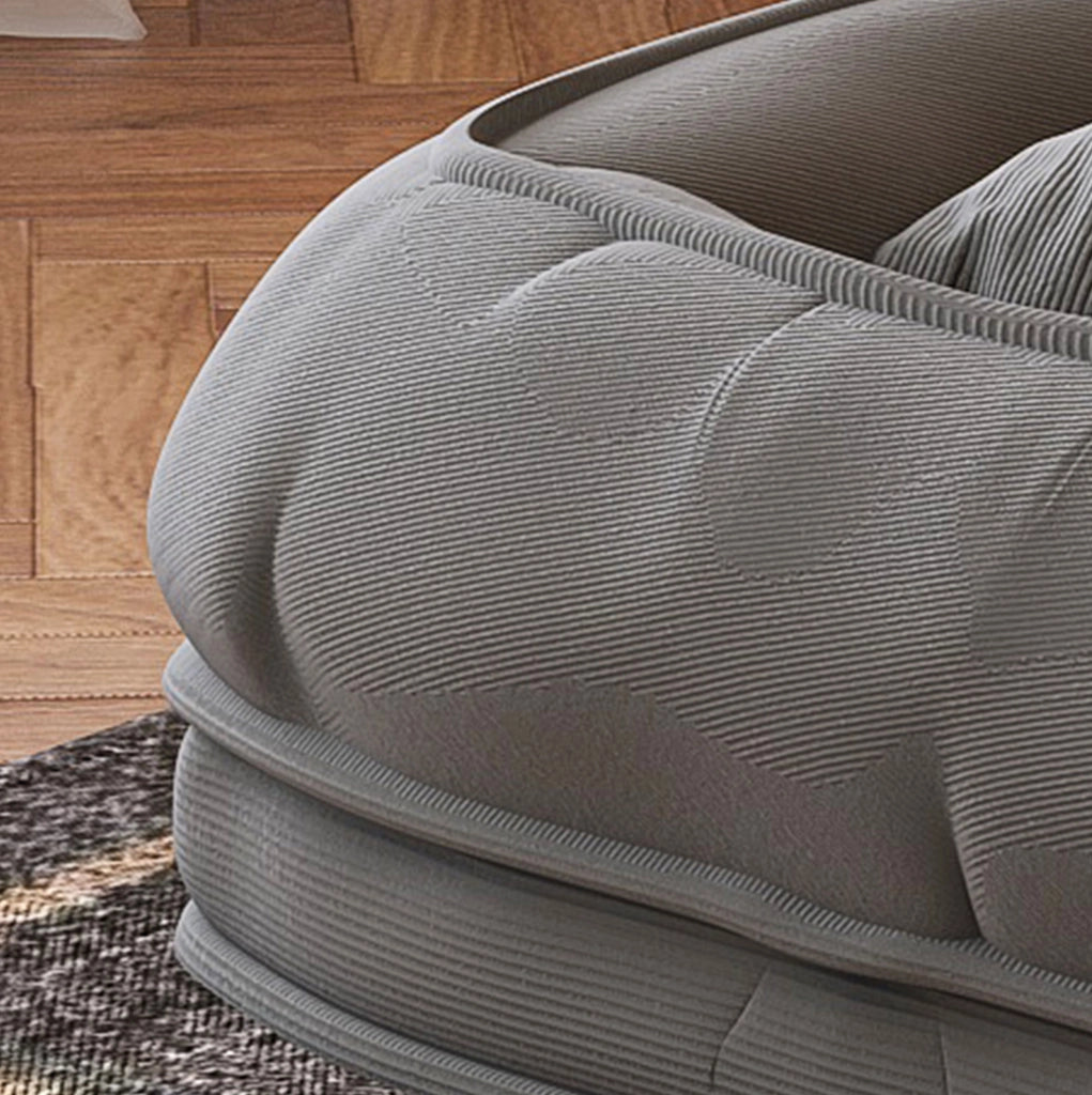 Poltrona sacco 85x28x28 cm ergonomica in flanella bianca