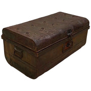 Valigia artigianale in metallo, 67x37x25h cm