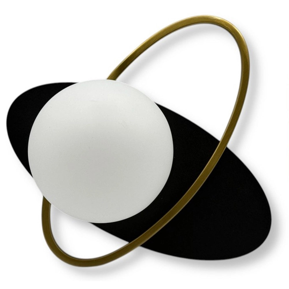 Trade Shop - Applique Lampada Da Interno A Parete In Stile Contemporaneo Con Attacco G9 Nero Oro Aq58 -