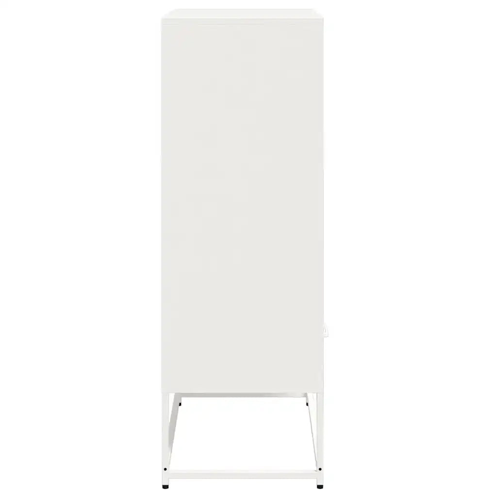 Credenza Bianca 68x39x111,5 cm Acciaio
