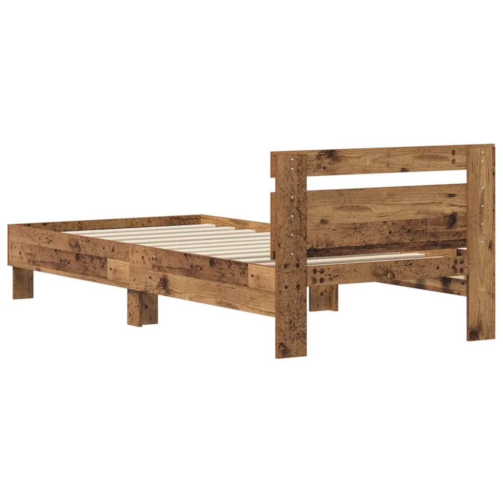 Struttura del letto Legno vecchio 75 x 190 cm Legno multistrato
