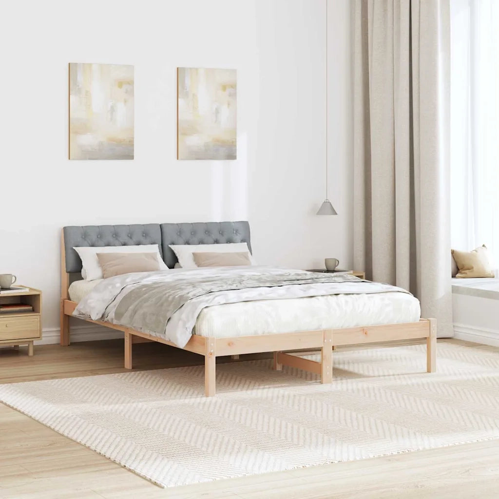 Struttura del Letto Marrone e grigio chiaro 160 x 200 cm
