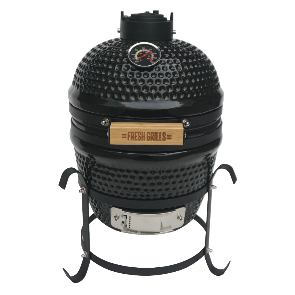 Kamado Grill 33 cm (13") BBQ Ceramico a Carbone Smoker con Supporto