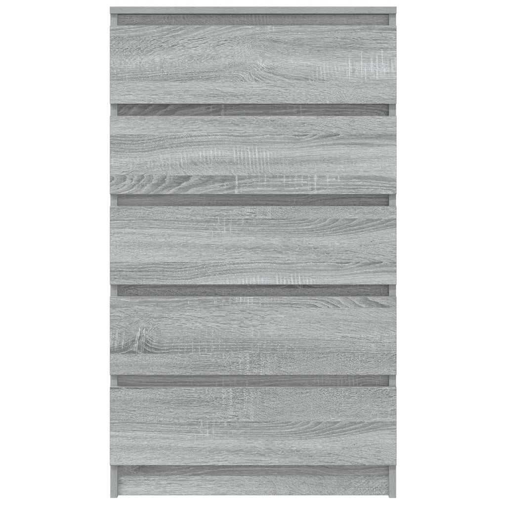 Cassettiera Grigio Sonoma 60x36x103 cm in Legno Multistrato
