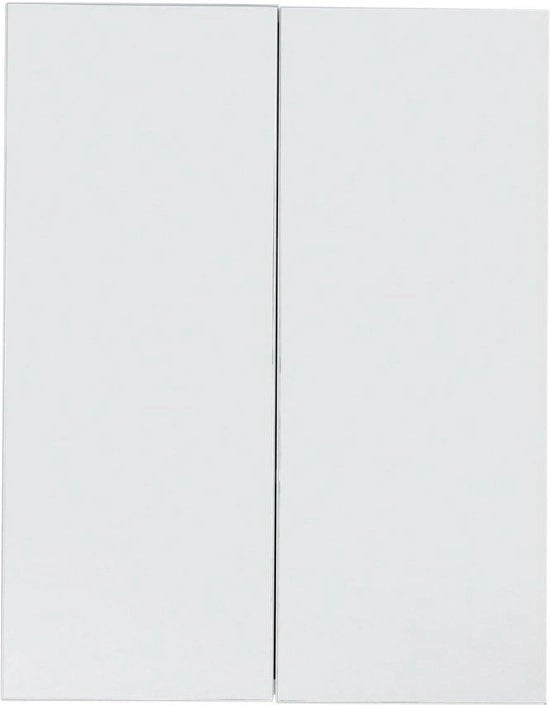 Specchio per bagno in melamina - bianco - 60 x 67 x 18 cm con spazio di stoccaggio