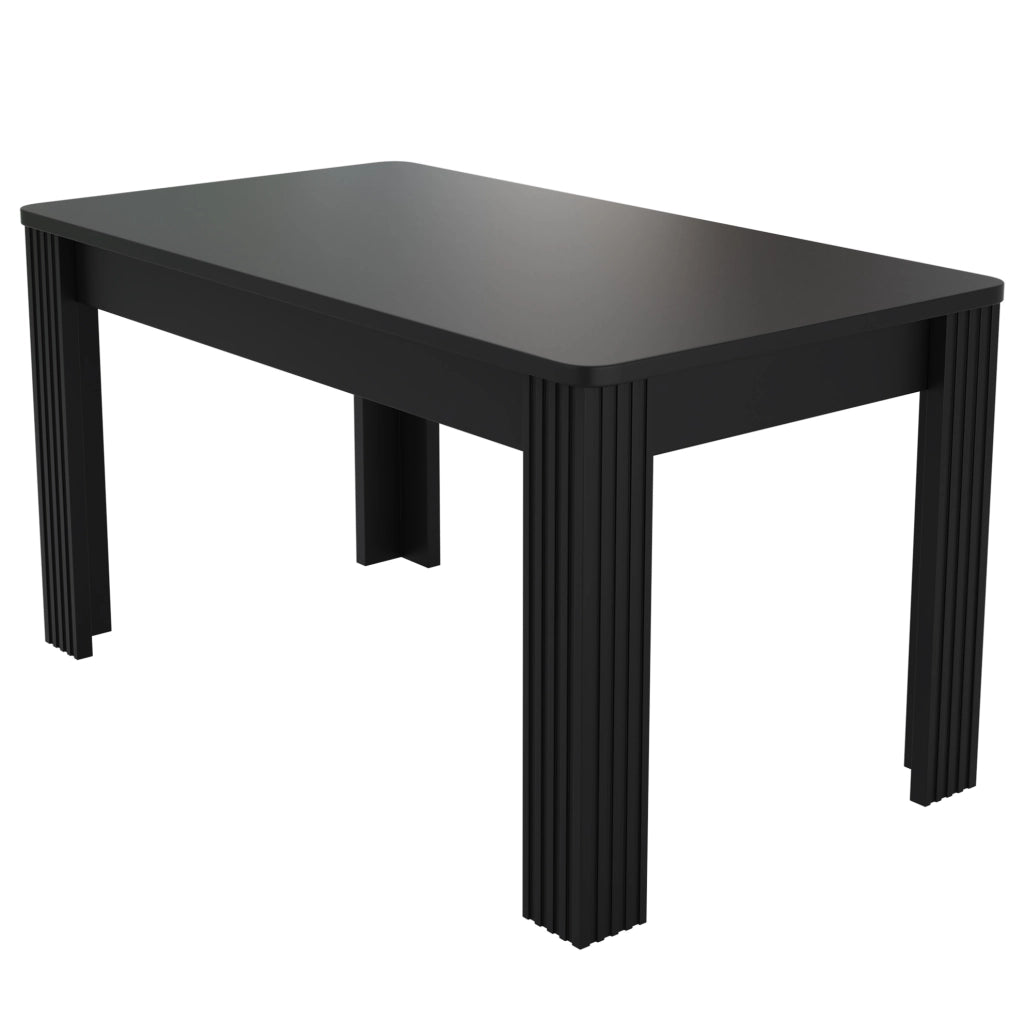 Tavolo nero in pannello truciolare