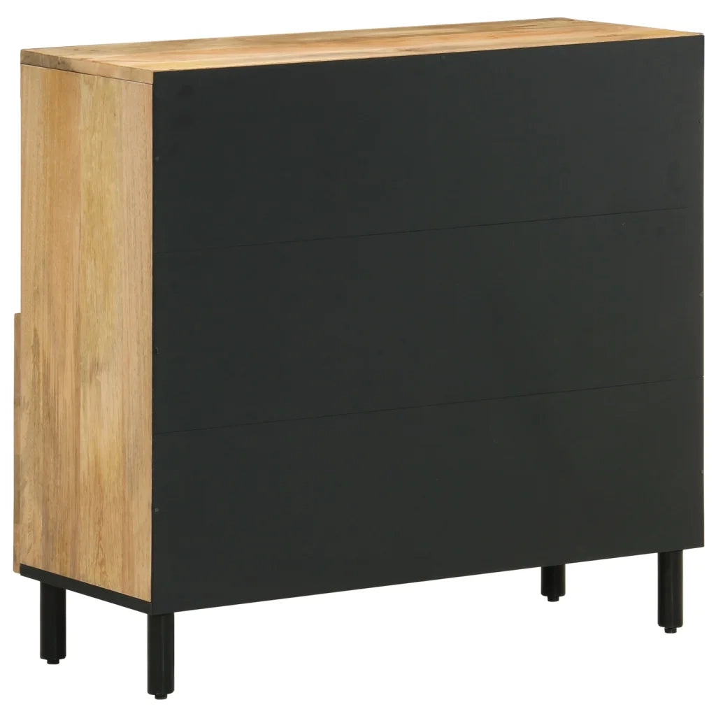 Credenza-Buffet-Armadio da cucina 80x33x75 cm in Legno Massello di Mango 810554