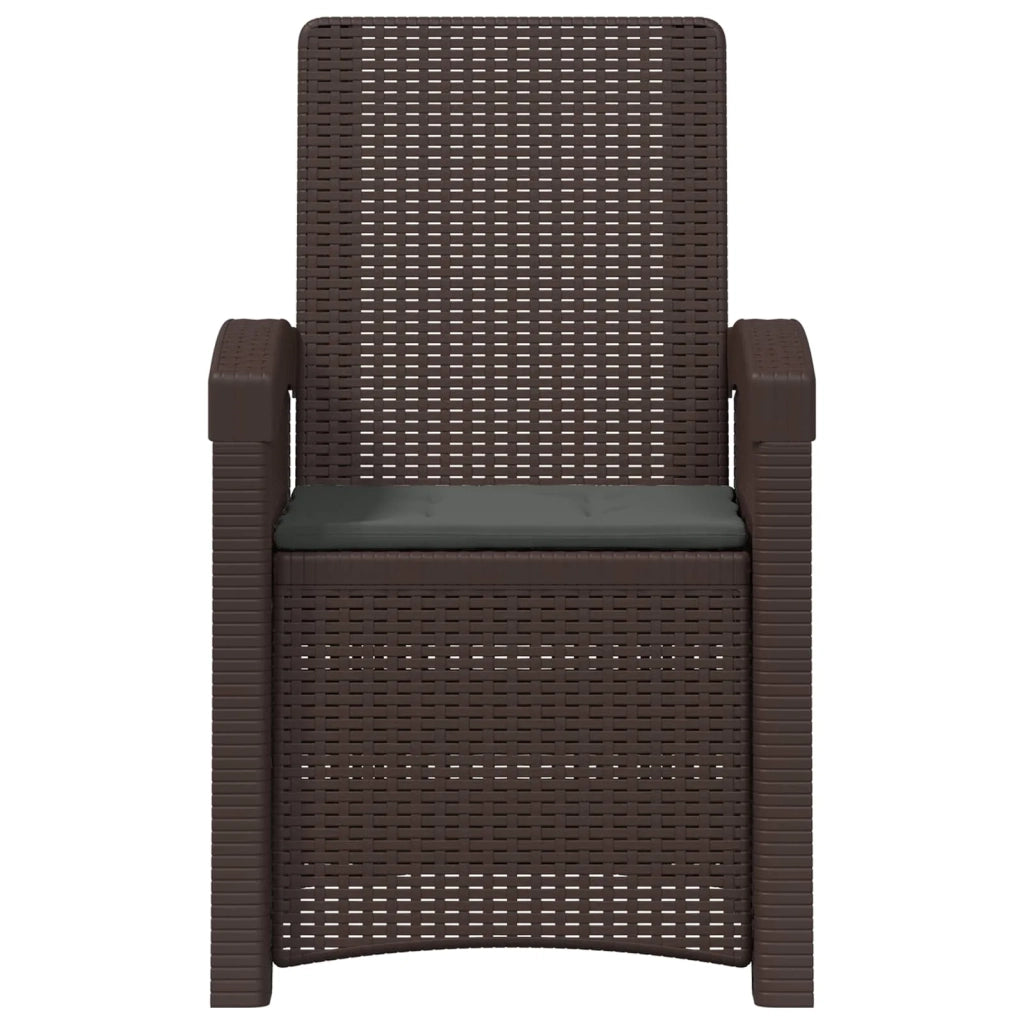 Sedia da giardino reclinabile effetto rattan 2 pcs 8012021