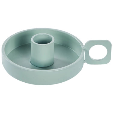 Set di 2 portacandele metallo verde menta in stile retrò tradizionale decorazione candeliere