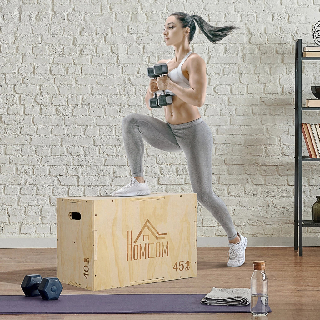 Plyo Box 3 Altezze 45x40x60 cm in Legno di Faggio