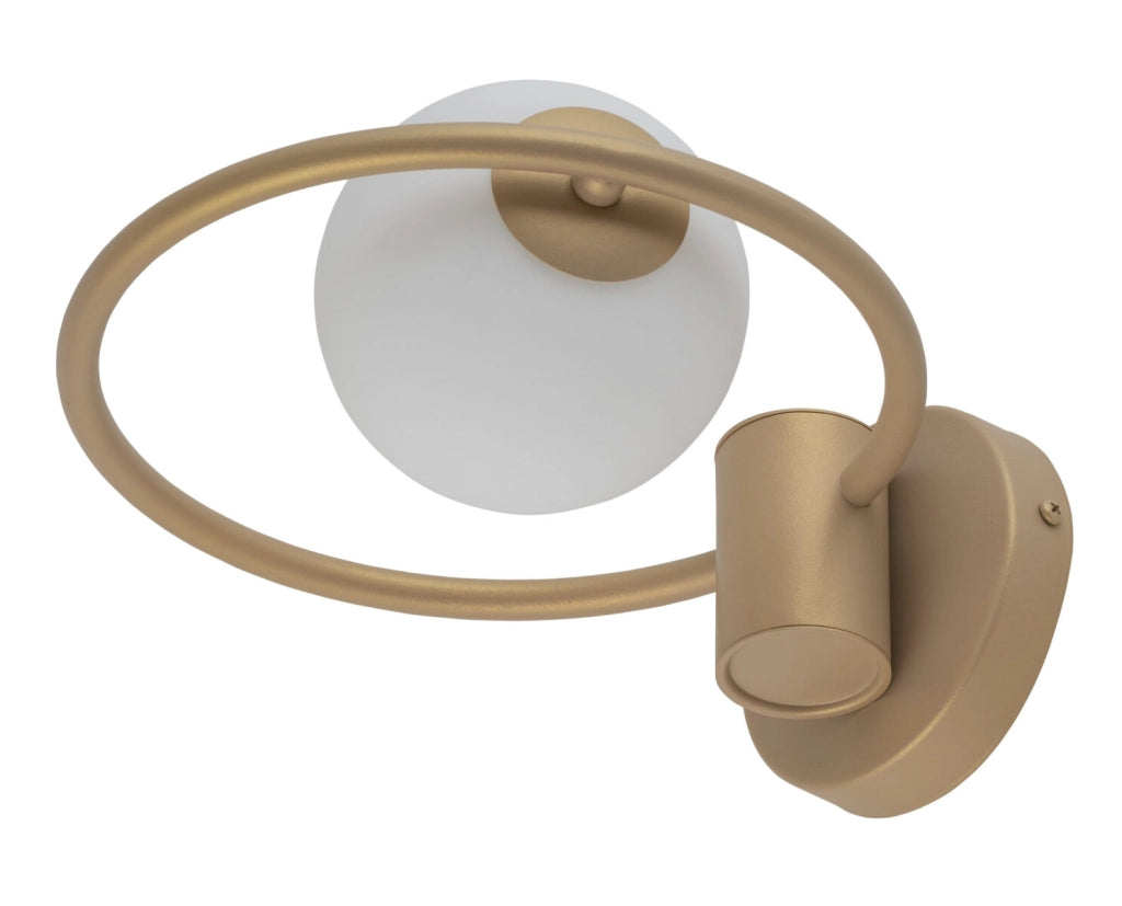 Applique parete oro-beige sfera vetro Aqua G9 Sigma