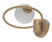 Applique parete oro-beige sfera vetro Aqua G9 Sigma