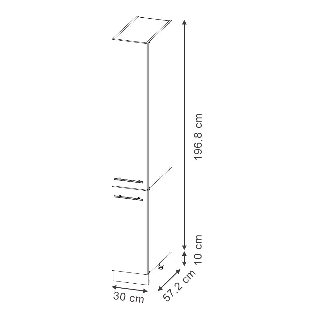 Vicco Armadio da farmacia Blu scuro lucido 30 cm