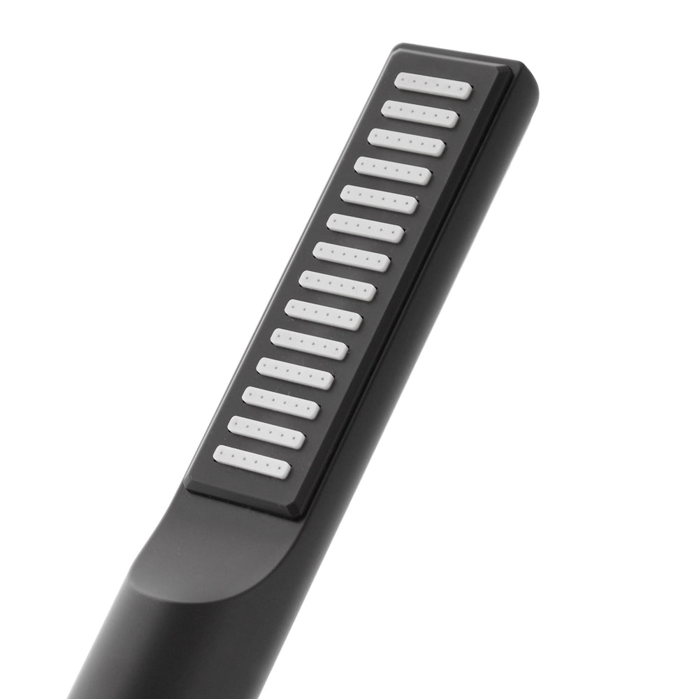 Doccetta monogetto da 23,5 cm nero opaco in ABS anticalcare Hidra