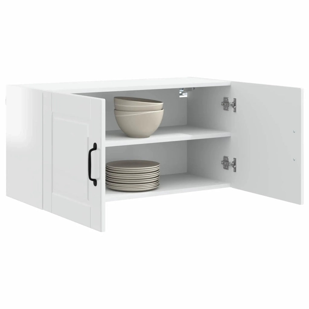 Pensile da cucina | Armadietto a muro PORTO Bianco Lucido 80 x 31 x 40 cm