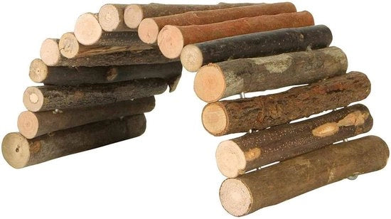 Ponte per Roditori in Legno di Betulla 22 × 10 cm - Abitazione Naturale.