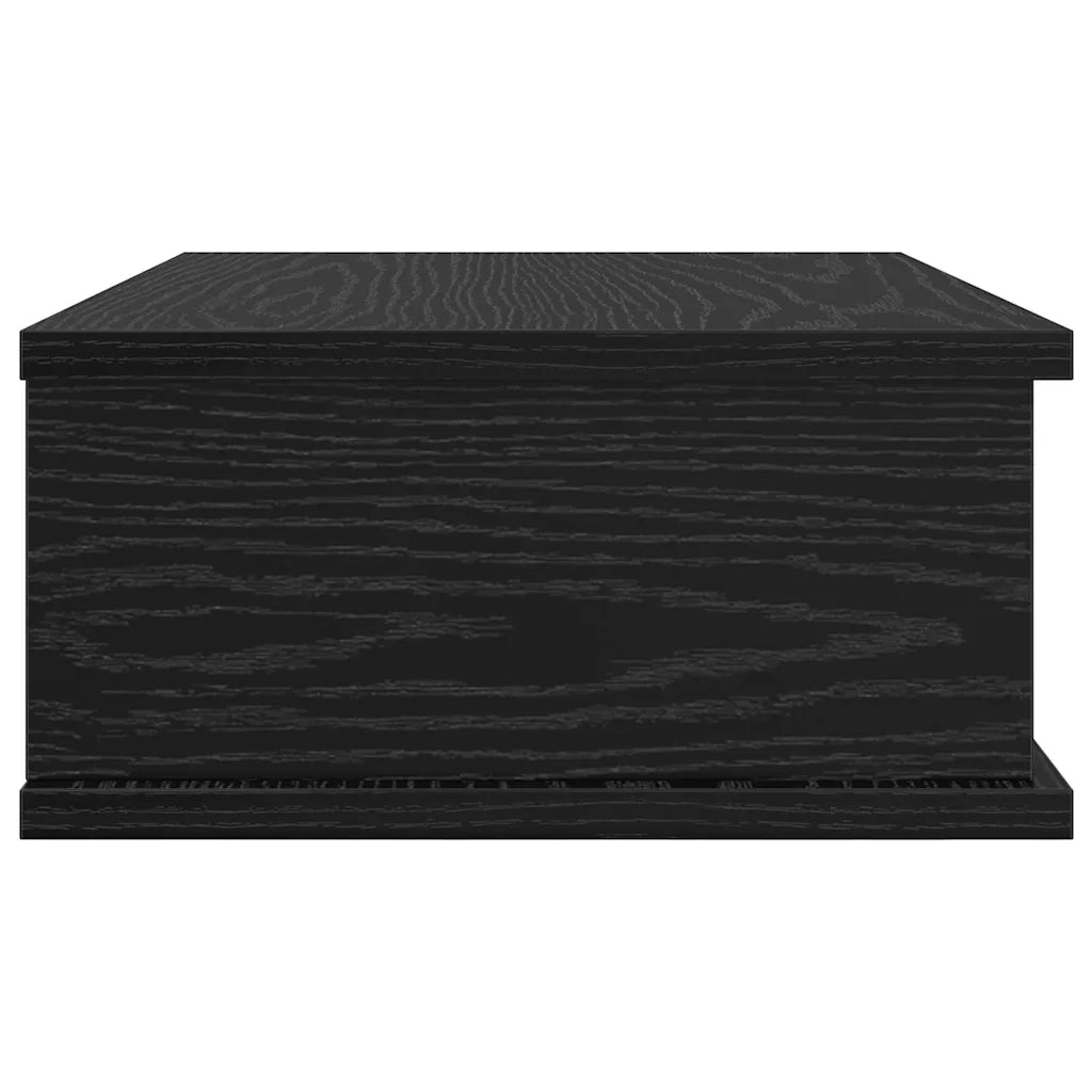 Comodino 2 pcs Rovere Nero 40 x 31 x 15 cm Legno multistrato