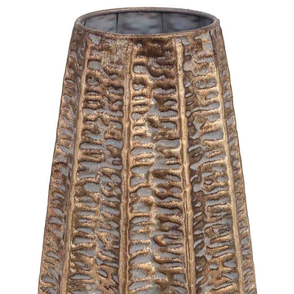 Vaso in metallo dorato 20x20x46 cm (altezza)