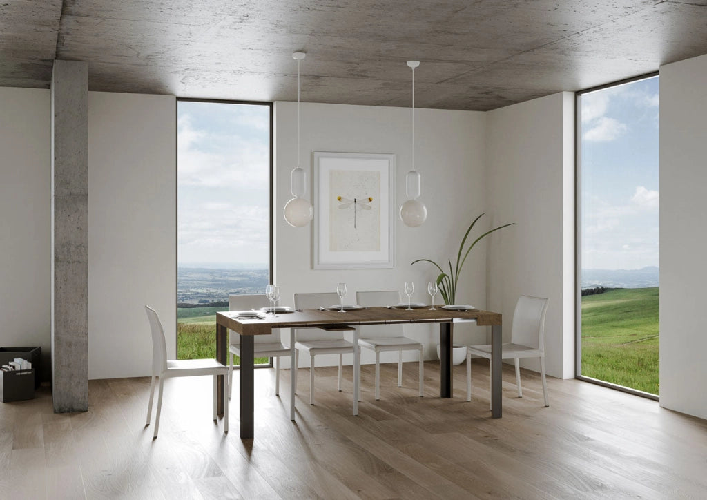 Consolle Allungabile 90-300x40x77 cm in Nobilitato Marrone