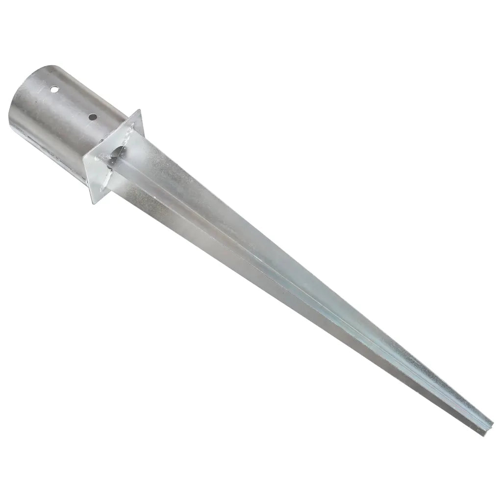Picchetti di Terra 6 pz Argento 10x76 cm in Acciaio Zincato 145432