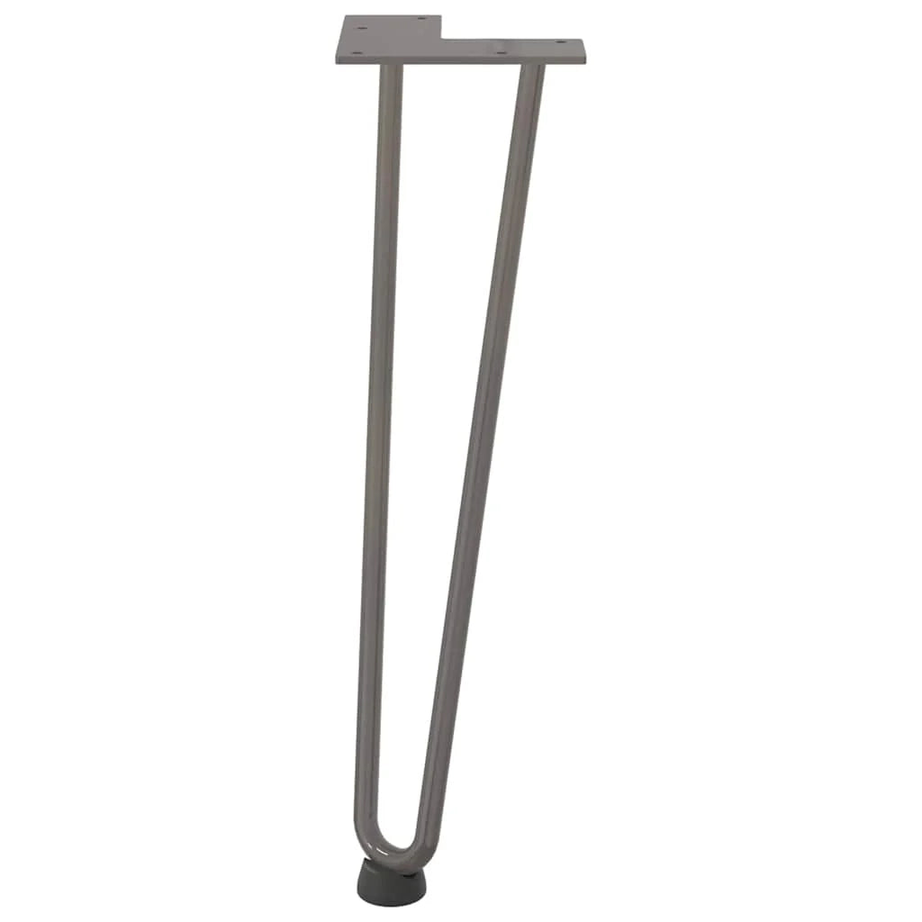 Set di 4 gambe a forcina per tavolino da caffè dal design moderno altezza 42 cm in acciaio naturale 02_0056722