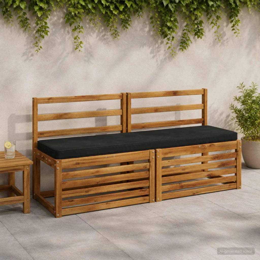 Cuscino per Panchina a 1 Pezzo VUGHT 100% Poliestere Nero 951414