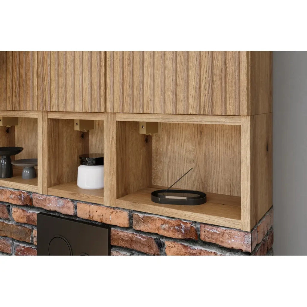 Mobile da bagno VANO 40 cm in rovere sospeso con nicchia