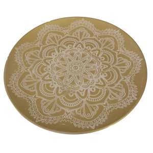 Centrotavola legno oro tondo cm 49h3