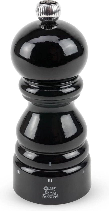 Peppermoliatrice manuale - altezza 12 cm - regolazione classica del grado di macinazione - legno nero.