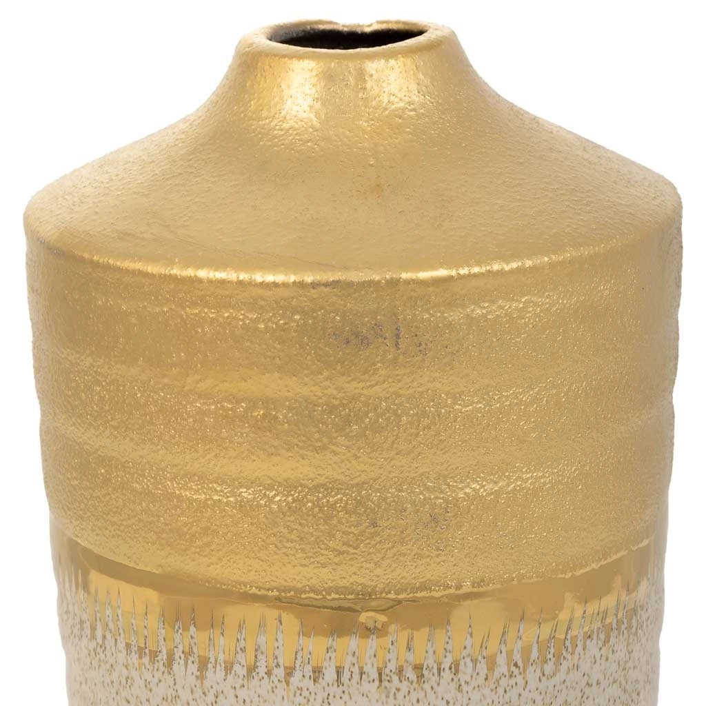 Vaso in ceramica dorata 15x15x25,5h