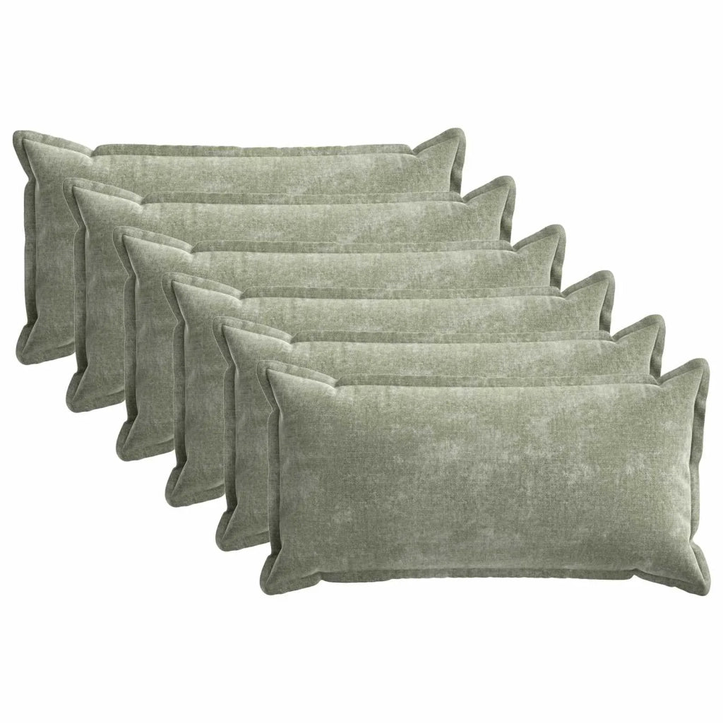 Federa 6 pz HOUTEN Verde 40 x 80 cm Tessuto Chenille 918236