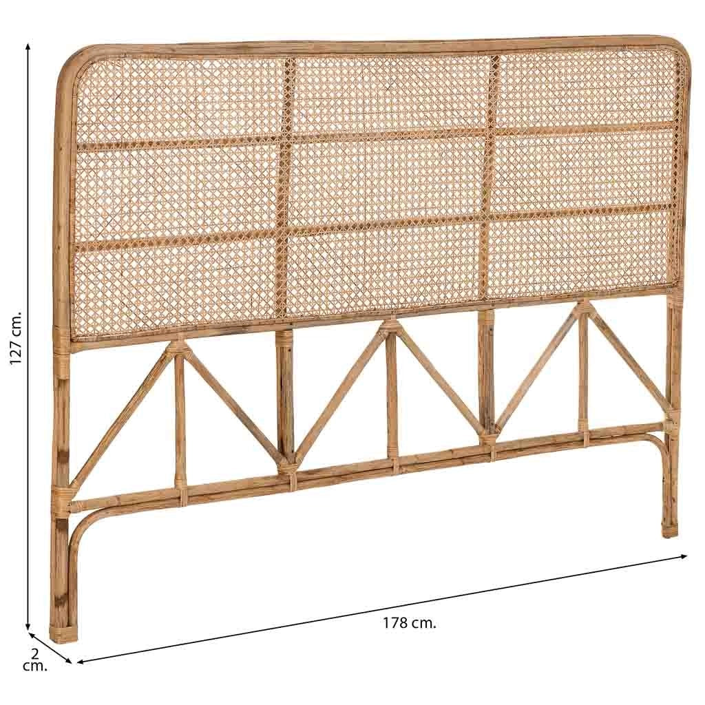 Testiera letto in canna 178x02x127h cm