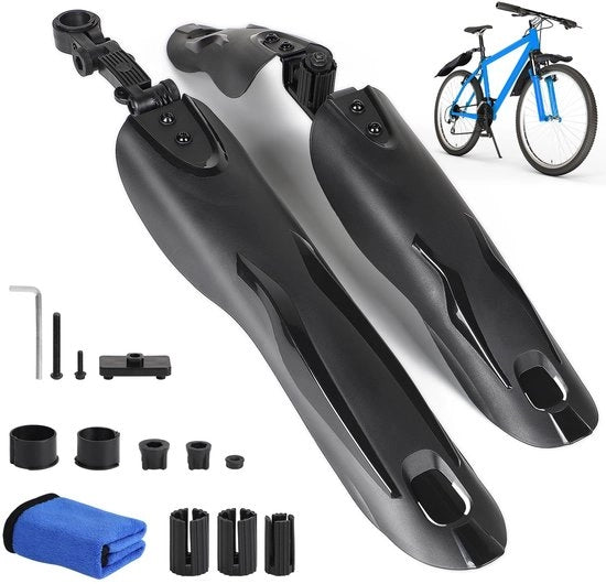 Pannelliere Schoccorientate - Piastra Portapanniera 28 Pollici - Piastra Portapanniera Posteriore - Pannelliere Mountainbike - Protezione Bicicletta - Regolabile Ammortizzatore - Protezione Bicicletta