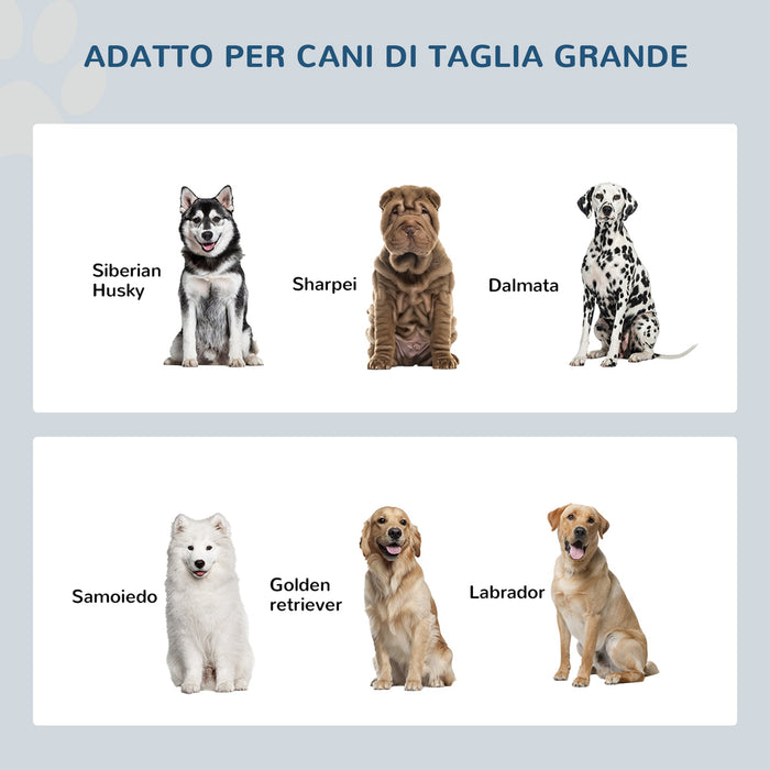 2 Ciotole per Cani Rialzate 60x30x35,5 cm in Acciaio Inox con Vano Contenitore Nero