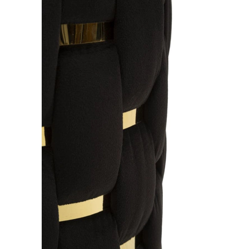 Puff Con Contenitore Shanty Nero Set 2 Pz cm ø 37x42-28x35