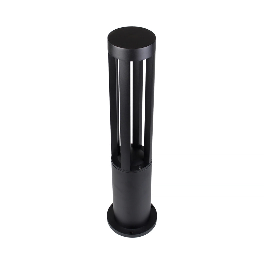 Lampione LED da Giardino 80cm con Palo Nero 15W IP65 CCT Switch 3 Tonalità Luce 3000K 4000K 6500K Esterno Moderno per Vialetti, Ingressi, Cortili e Giardini