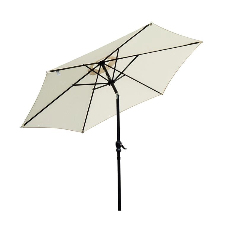 OMBRELLONE DA GIARDINO 2.7 × 2.35 M INCLINABILE ALLUMINIO E POLIESTERE BIANCO