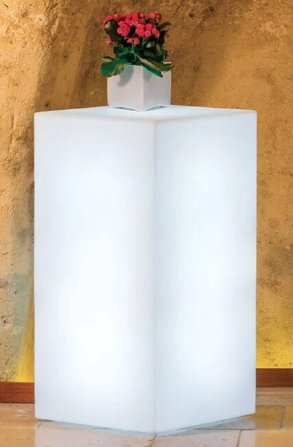 Cubo luminoso RGB con pannello solare cm 40x40x80 - DARIN